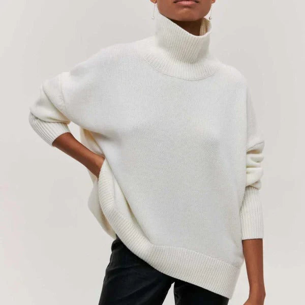 WiIlow | Oversized Casual Turtleneck Sweater