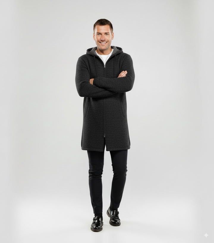 Christo | Men's Casual Long Hooded Jacket