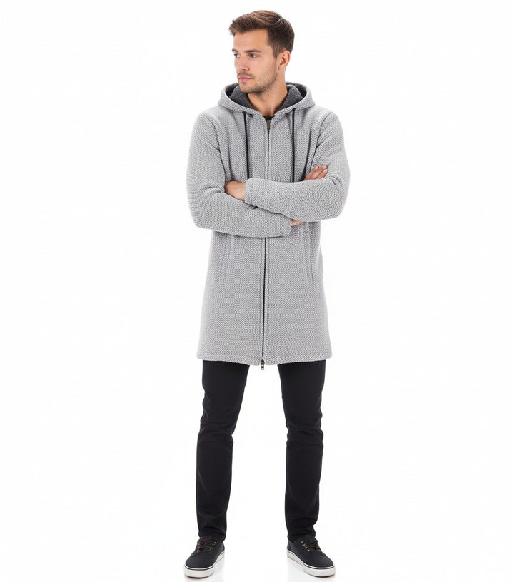 Christo | Men's Casual Long Hooded Jacket