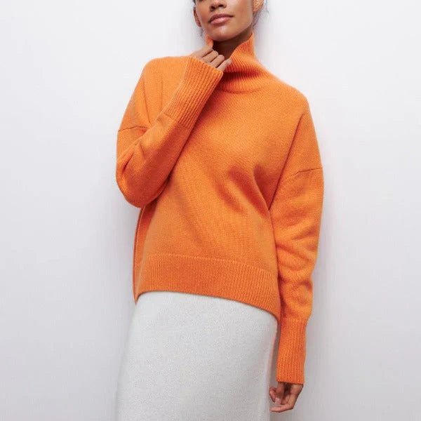 WiIlow | Oversized Casual Turtleneck Sweater