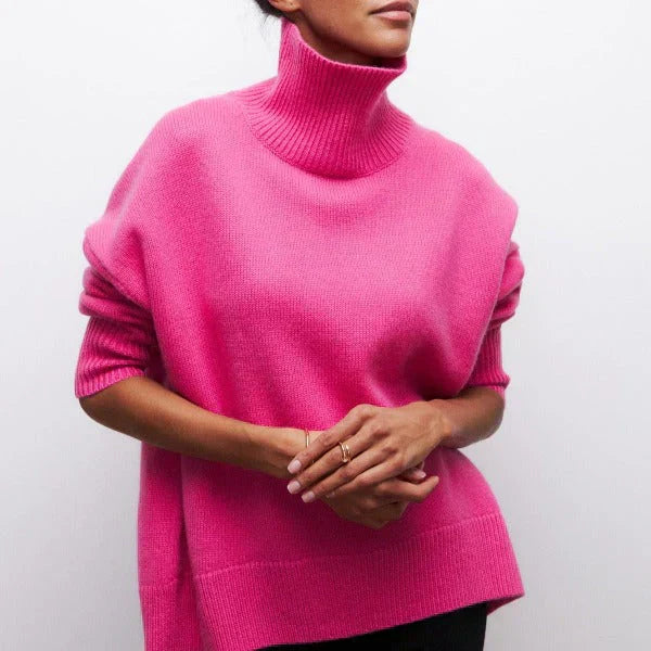 WiIlow | Oversized Casual Turtleneck Sweater