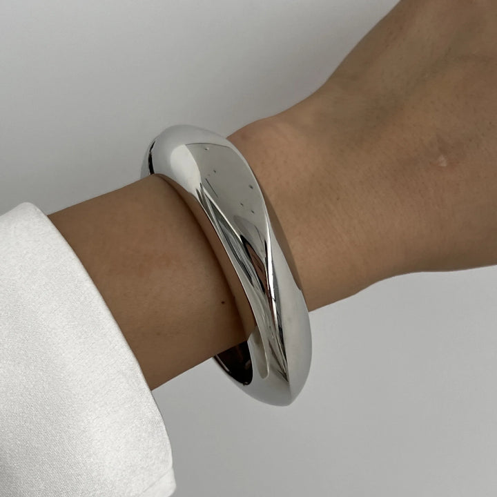 Ciara | Edgy Geometric Metal Cuff Bracelet
