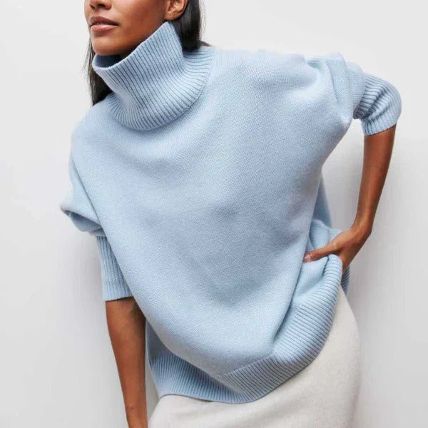 WiIlow | Oversized Casual Turtleneck Sweater