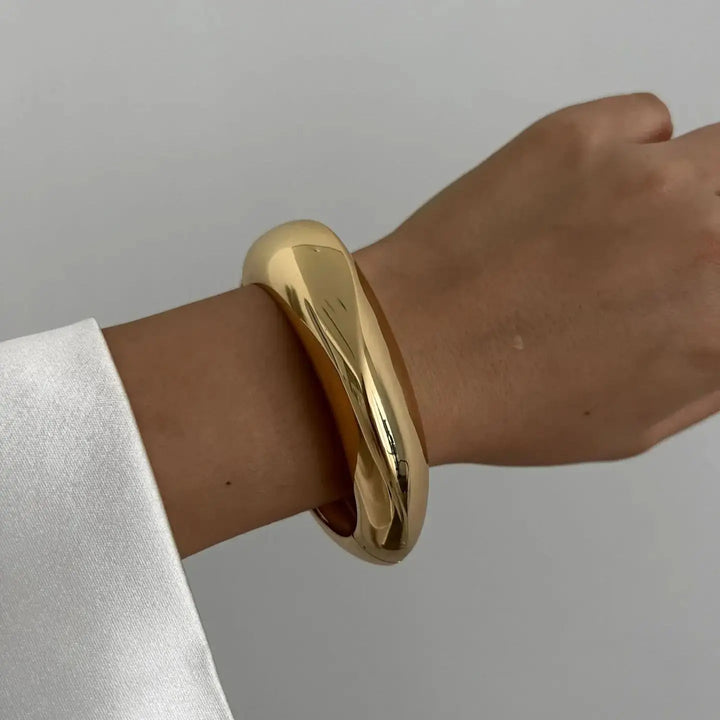 Ciara | Edgy Geometric Metal Cuff Bracelet
