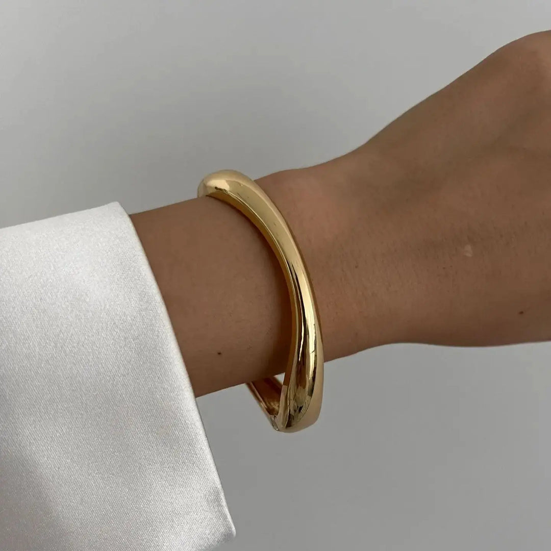 Ciara | Edgy Geometric Metal Cuff Bracelet