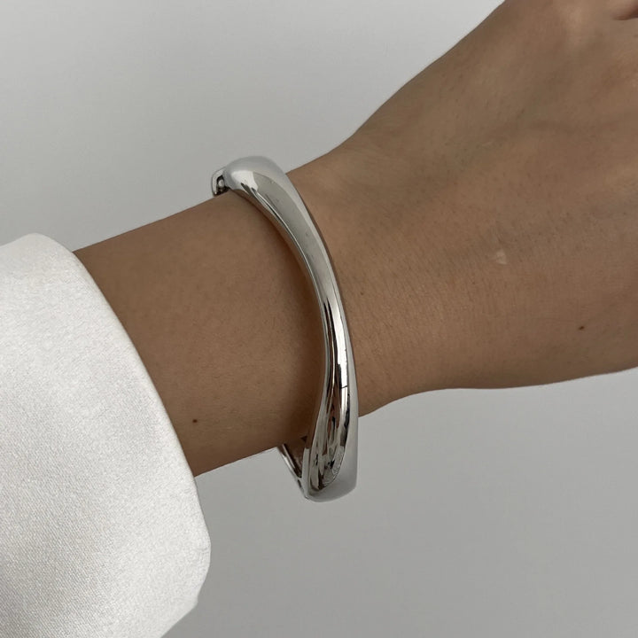 Ciara | Edgy Geometric Metal Cuff Bracelet